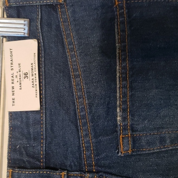 ZARA WOMAN THE REAL STRAIGHT HIGH RISE JEAN - Picture 8 of 12